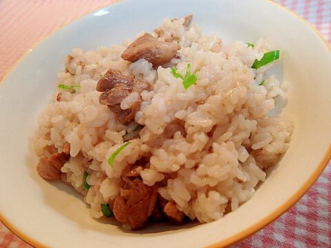 中華あじで　鴨肉と九条葱のチャーハン♬